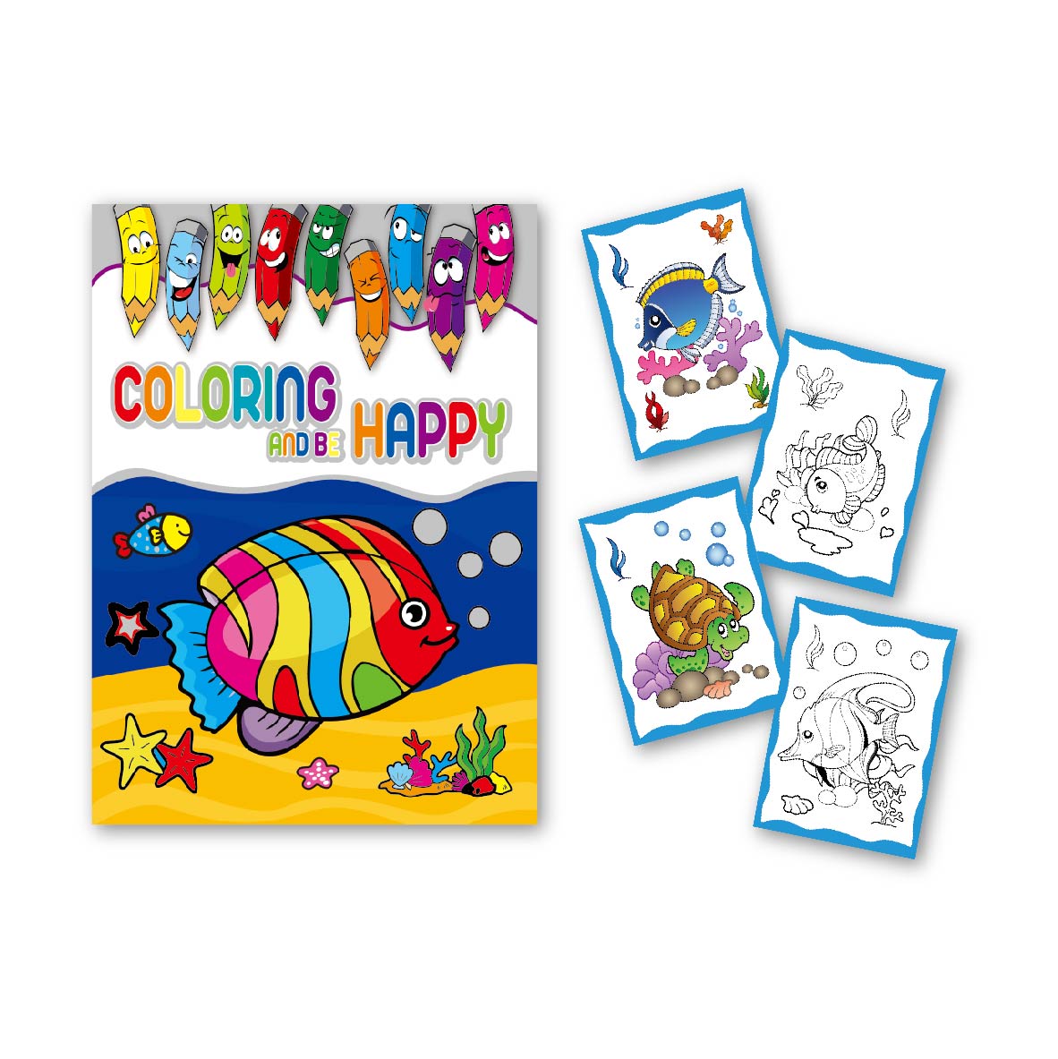 Marine Animal Coloring Book for Kids ages 2-8图