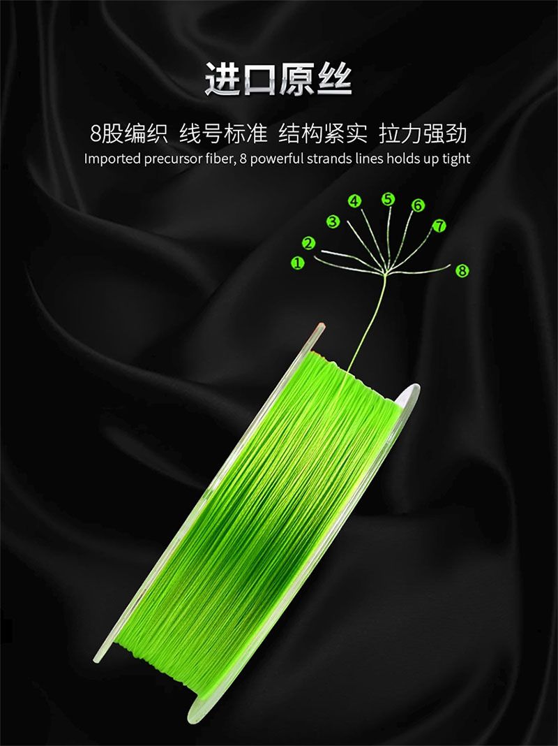 CRONY's new Aurora Long Throw 8-braided X8 imported original Silk Road PE line rafting braided line details Picture