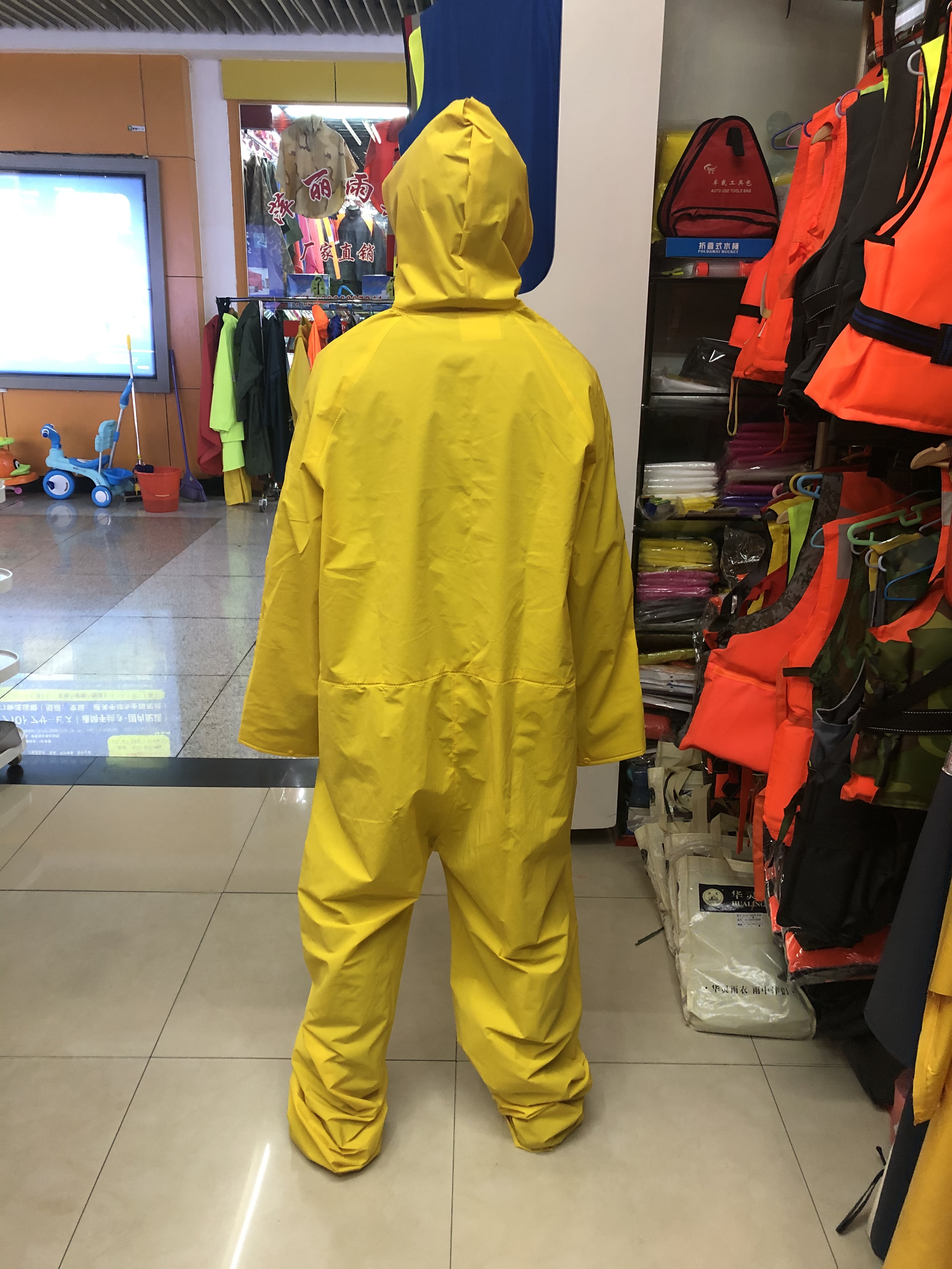 Single-piece one-piece raincoat details Picture