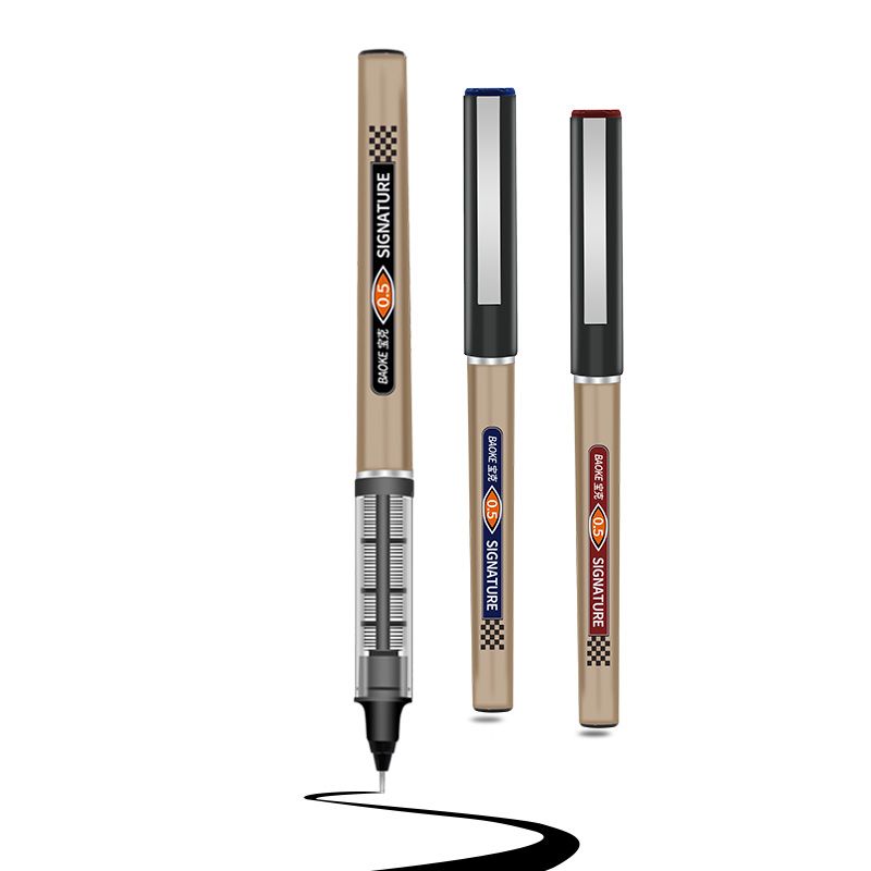 BK111 straight liquid pen signature pen 0.5mm student needle pen tip examination pen Office pen Application Scenario