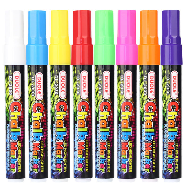 LED handwritten fluorescent board pen, fluorescent board drawing pen, erasable colored liquid chalk, electronic lamp board pen Item Picture