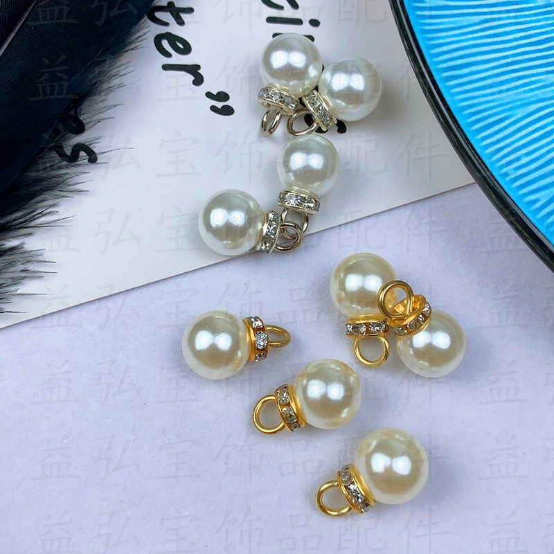 Manufacturers Direct Sales Inset A Diamond Abs High Bright Imitation Pearl Pendant Diy Accessories Hair Accessories Clothing Christmas Accessories details Picture