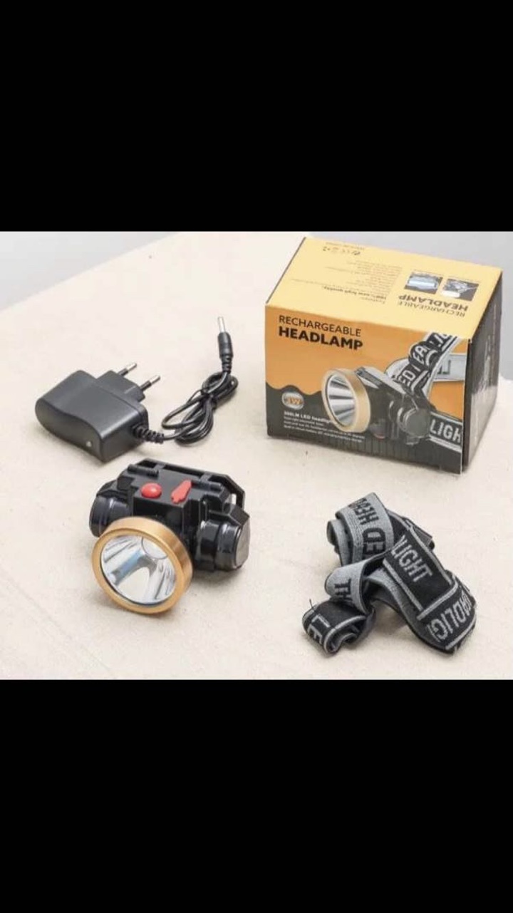 LED direct charging. Charging head lamp