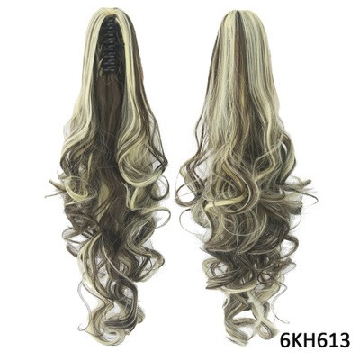 The new scratch-clip ponytail long curls are selling well in Europe and America detail image 3