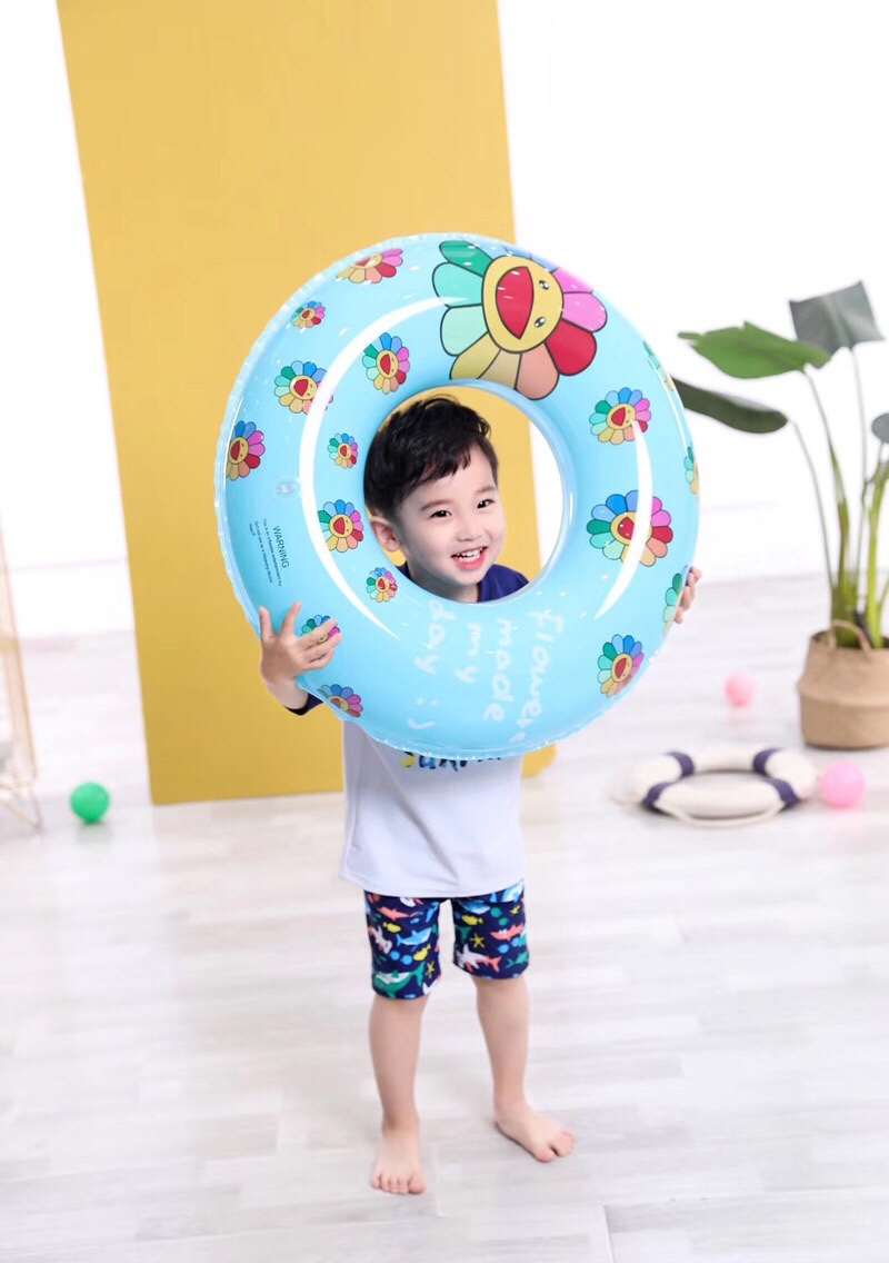 Thickened inward-flipping sunflower swimming ring Item Picture