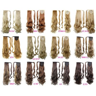 New European and American wig, Velcro, curly ponytail, long curly hair details Picture