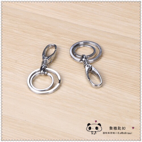 Factory direct sales two ring car key chain waist buckle key clasp thumbnail