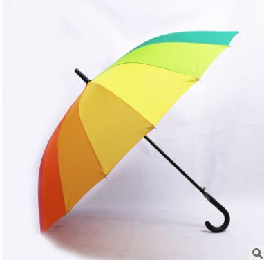 厂家直销彩虹伞 新款广告伞定做雨伞直杆 正品70*16k广告雨伞批发详情图3