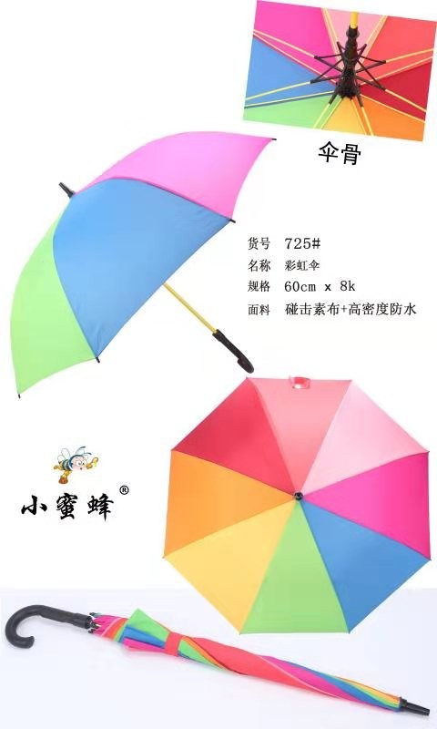 长68.5*8K彩色纤维彩虹伞详情图1