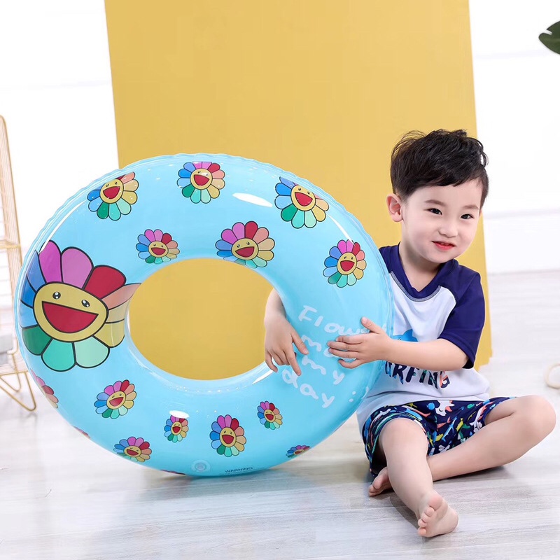 Thickened inward-flipping sunflower swimming ring Specification image