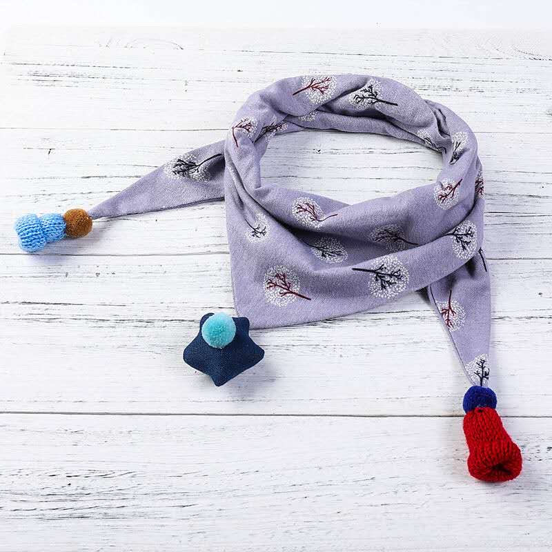 Thick children's scarves for spring, autumn and winter, cute boys' scarves, girls' scarves, princesses, babies, infants and children's triangular scarves detail image 11
