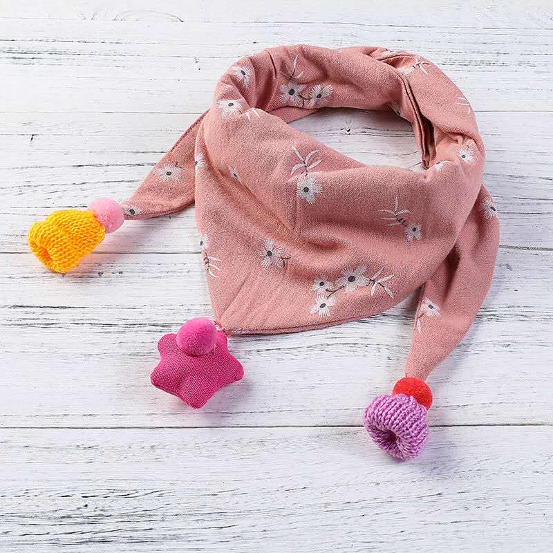 Thick children's scarves for spring, autumn and winter, cute boys' scarves, girls' scarves, princesses, babies, infants and children's triangular scarves detail image 17