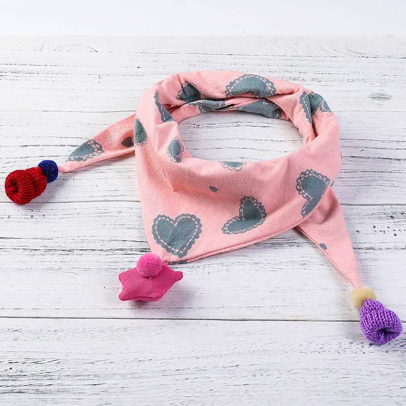 Thick children's scarves for spring, autumn and winter, cute boys' scarves, girls' scarves, princesses, babies, infants and children's triangular scarves Item Picture