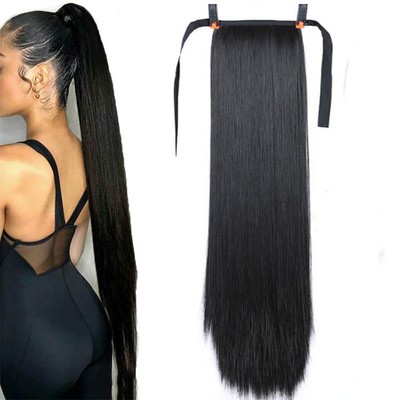 New style ponytail wig for women with long hair tied up in a ponytail detail image 1
