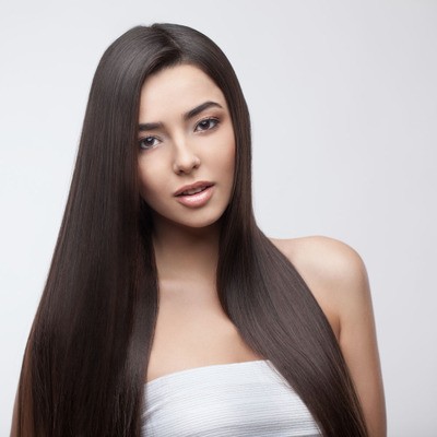 New 5-clip hair curtain straight hair extension piece one-piece clip hair extension piece detail image 1
