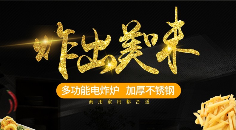 904双缸双筛电炸炉  炸鸡腿鸡翅薯条 油炸炉锅详情1