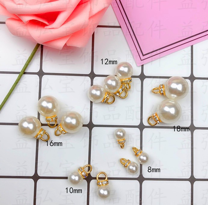 Manufacturers Direct Sales Inset A Diamond Abs High Bright Imitation Pearl Pendant Diy Accessories Hair Accessories Clothing Christmas Accessories Specification drawing