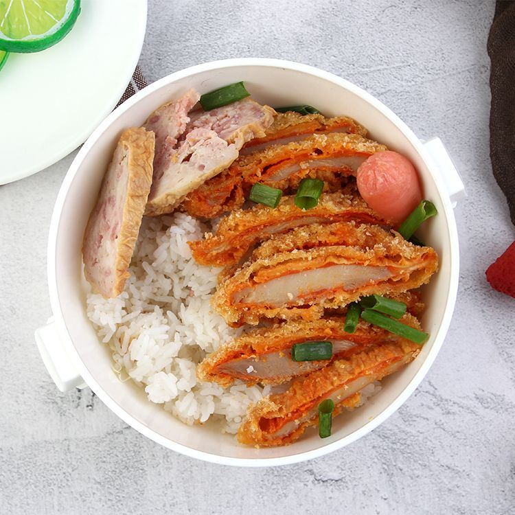 家用学生宿舍保温饭盒 便携式饭菜保鲜盒 双层大容量卡扣饭盒