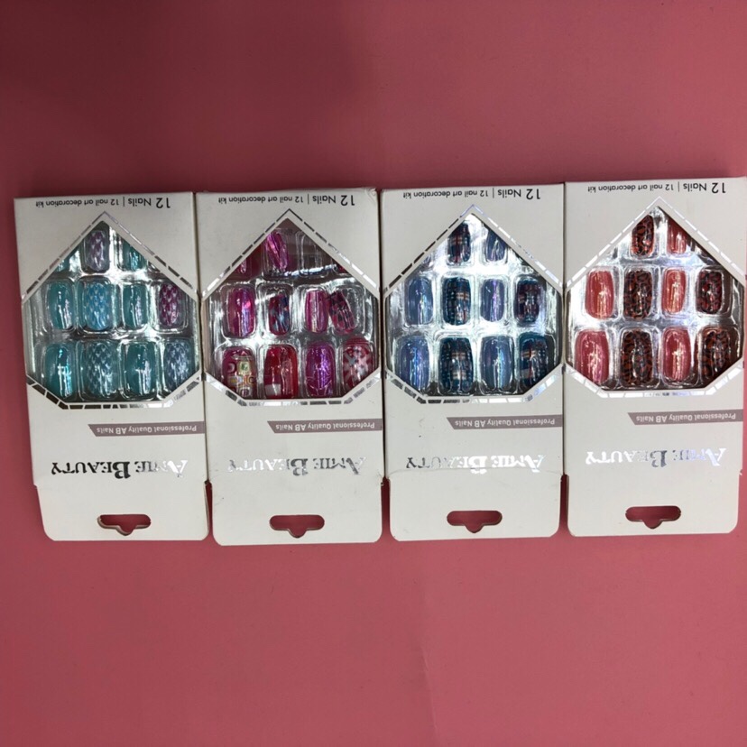 Adult color print nail nail piece mixed color thumbnail