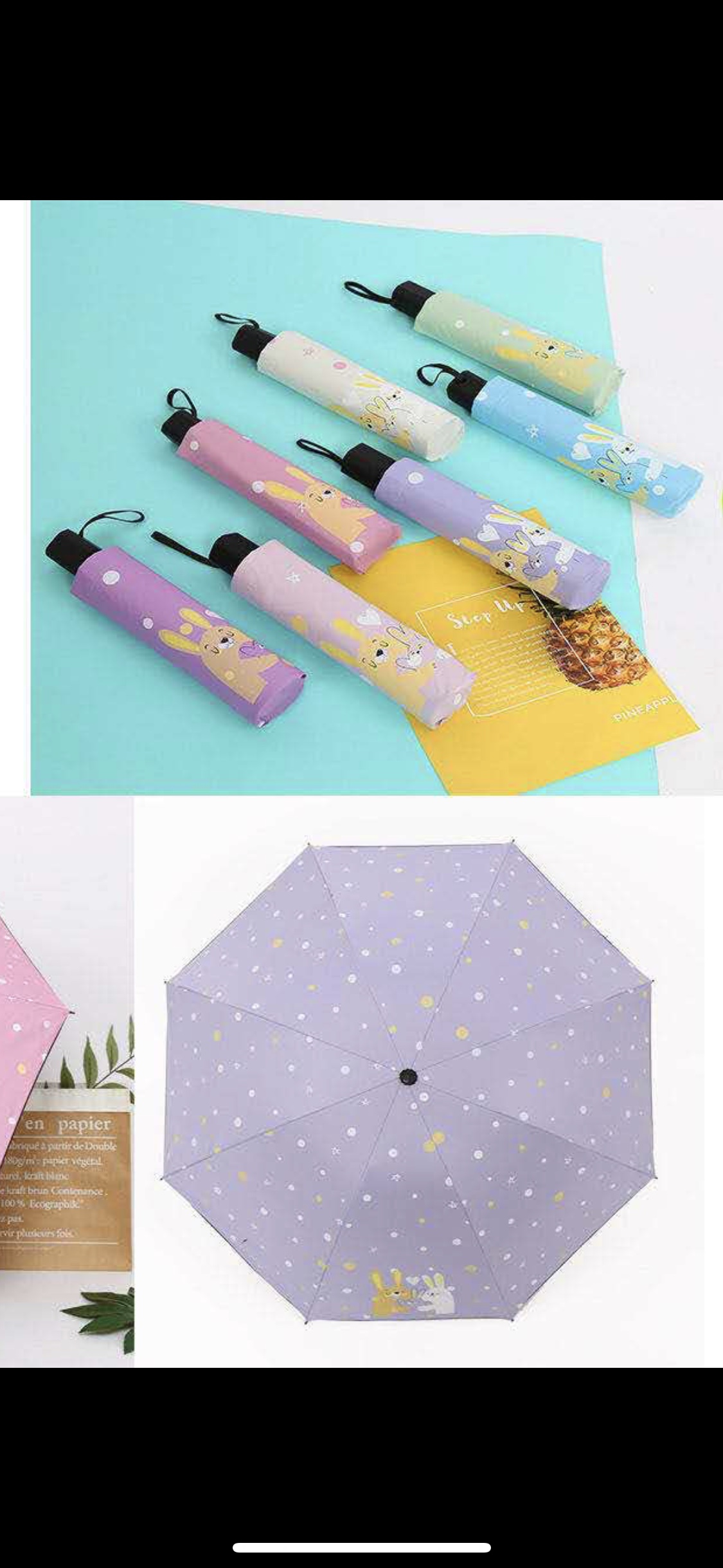 Three-Fold Cartoon Umbrella