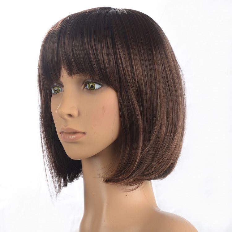 New short Bob wigs made of synthetic fiber and high-temperature silk from Europe and America Specification image