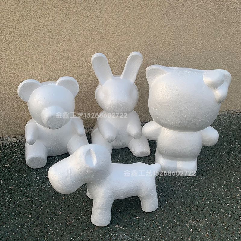 泡沫熊模具PE玫瑰花熊独角兽兔子狗猫模型DIY手工材料