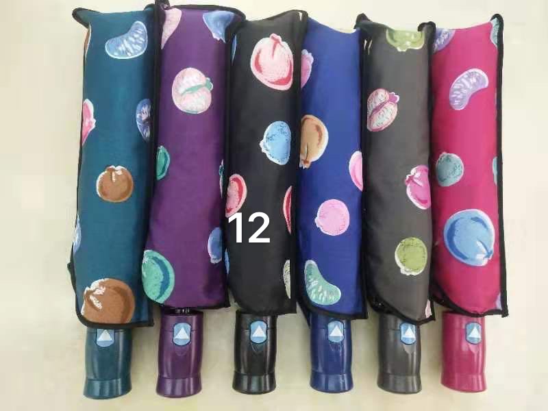 55 cm 8-piece three-fold fully automatic flower umbrella, women's style, convenient folding umbrella
