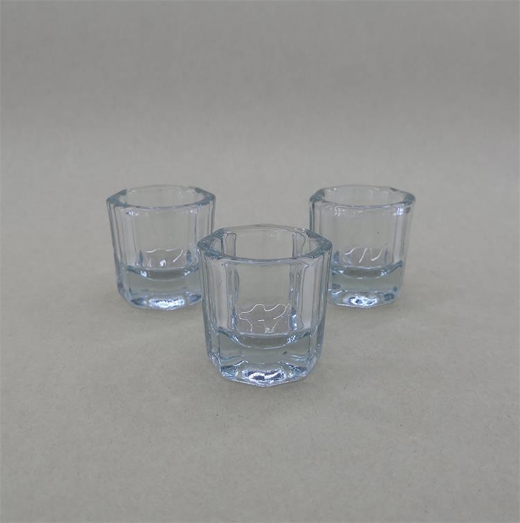 美甲工具加厚八角玻璃水晶杯光疗卸甲杯洗笔水杯八角药液杯水晶液详情图5