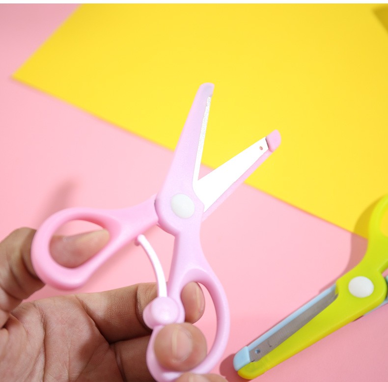 创意新款安全圆头剪刀幼儿园儿童手工剪刀DIY套装带助力剪纸批发详情图16