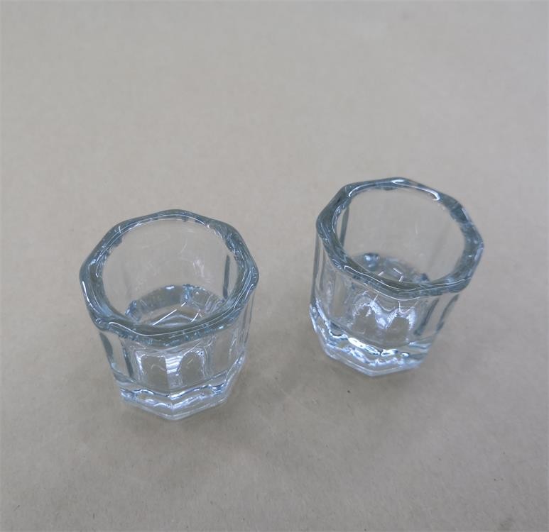 美甲工具加厚八角玻璃水晶杯光疗卸甲杯洗笔水杯八角药液杯水晶液详情图6