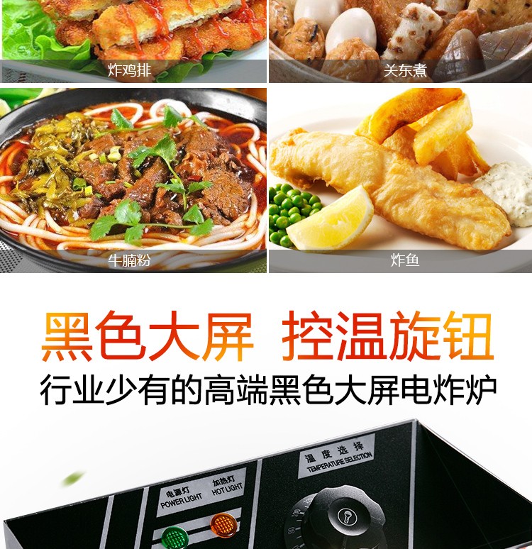 82 Double-cylinder double-sieve electric fryer, fried chicken legs, chicken wings, French fries fryer pot pic 4