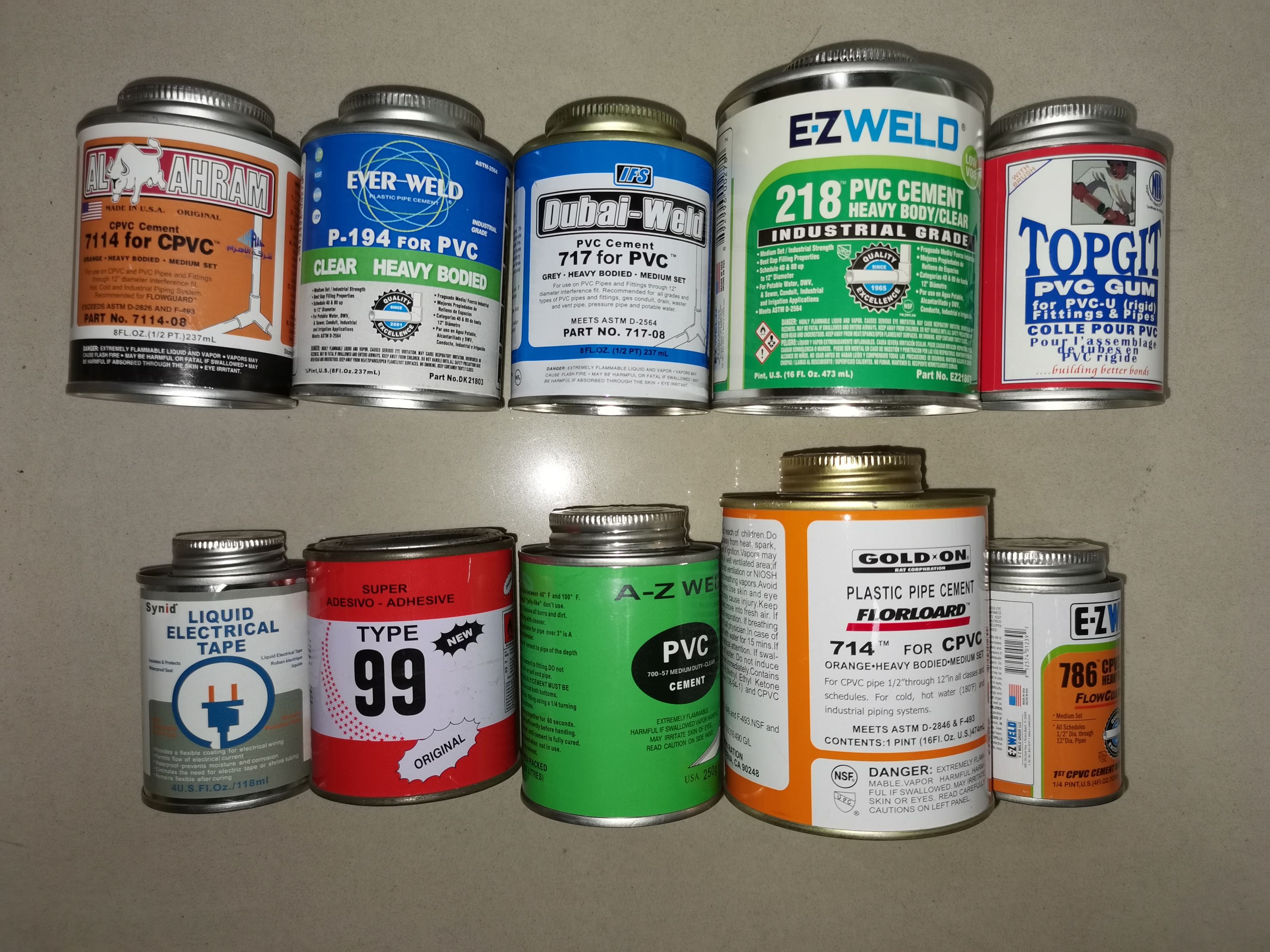 PVC glue PVC cement full figure