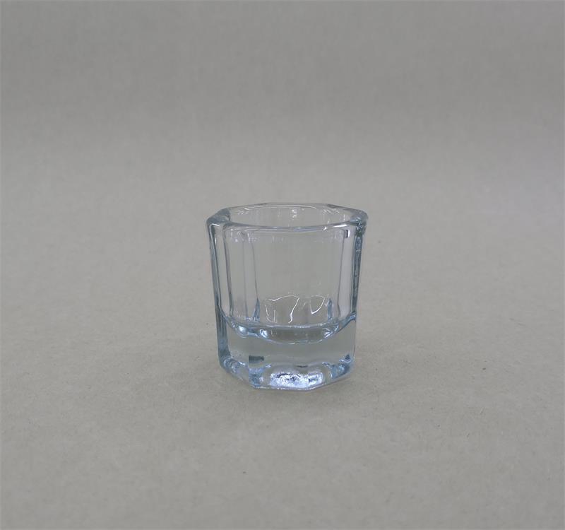美甲工具加厚八角玻璃水晶杯光疗卸甲杯洗笔水杯八角药液杯水晶液产品图