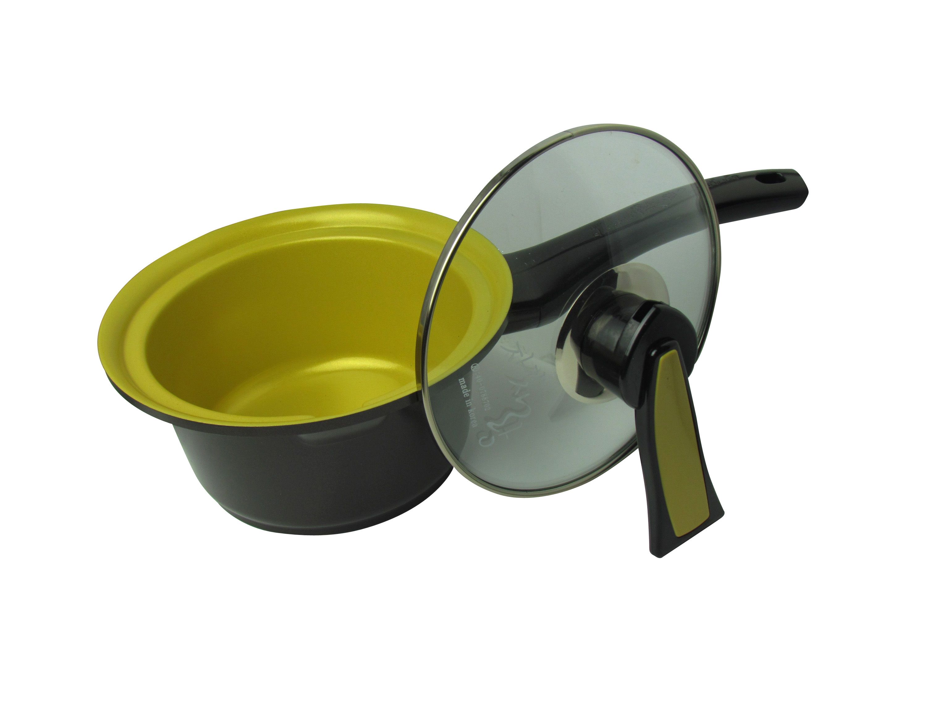 Cocina código coreano importado utensilios de cocina brown single handle pot 18cm details Picture
