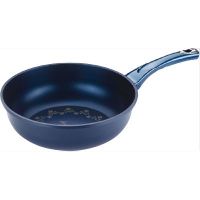 Kitchen Code: Korean imported kitchenware, blue diamond single-handled wok, 28cm