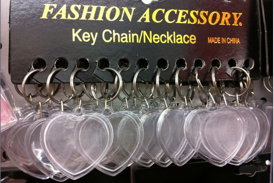 钥匙扣 塑料钥匙扣 桃心匙扣 可放照片钥匙扣 厂家直销产品图