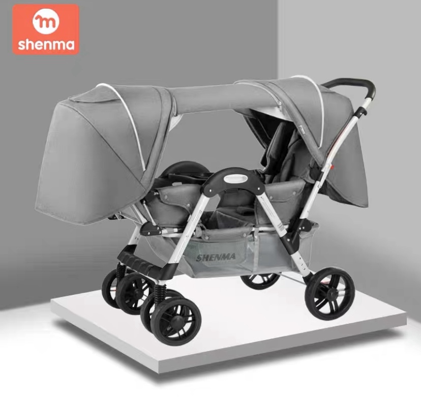 The twin baby stroller is lightweight details Picture