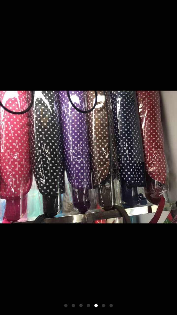 Three-Fold Polka Dot Umbrella