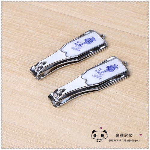 Metal nail clippers Folding nail clippers Blue and white nail clippers Nail clippers