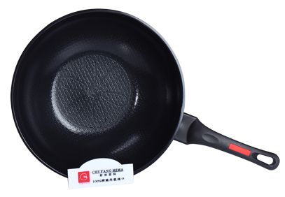 Kitchen Code: Korean imported kitchenware, Red Jeong Il Chok Ceramic wok, 30cm (lid not included) details Picture