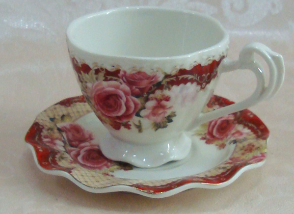 12头茶杯碟陶瓷茶具套装