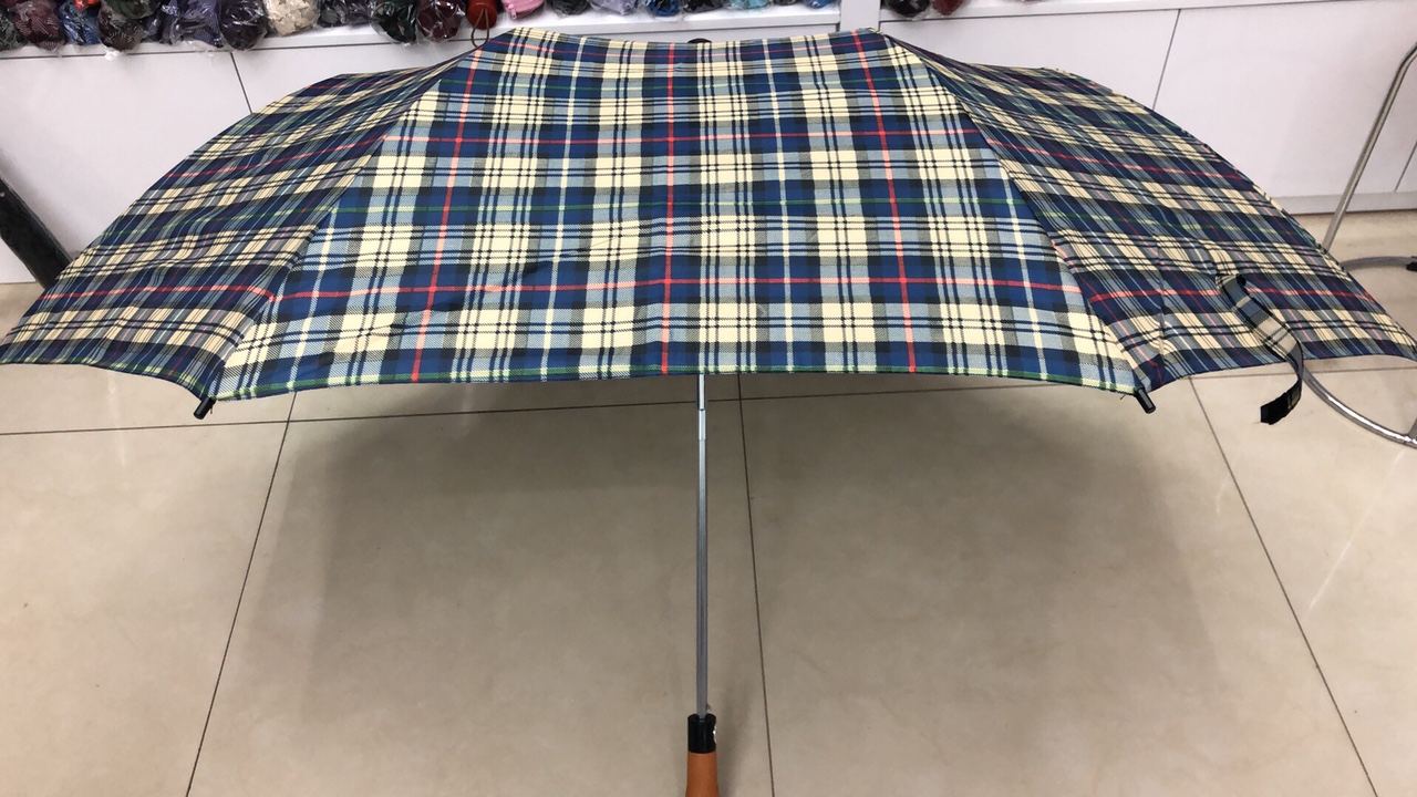 select two-fold plaid umbrella-real picture select two-fold plaid umbrella