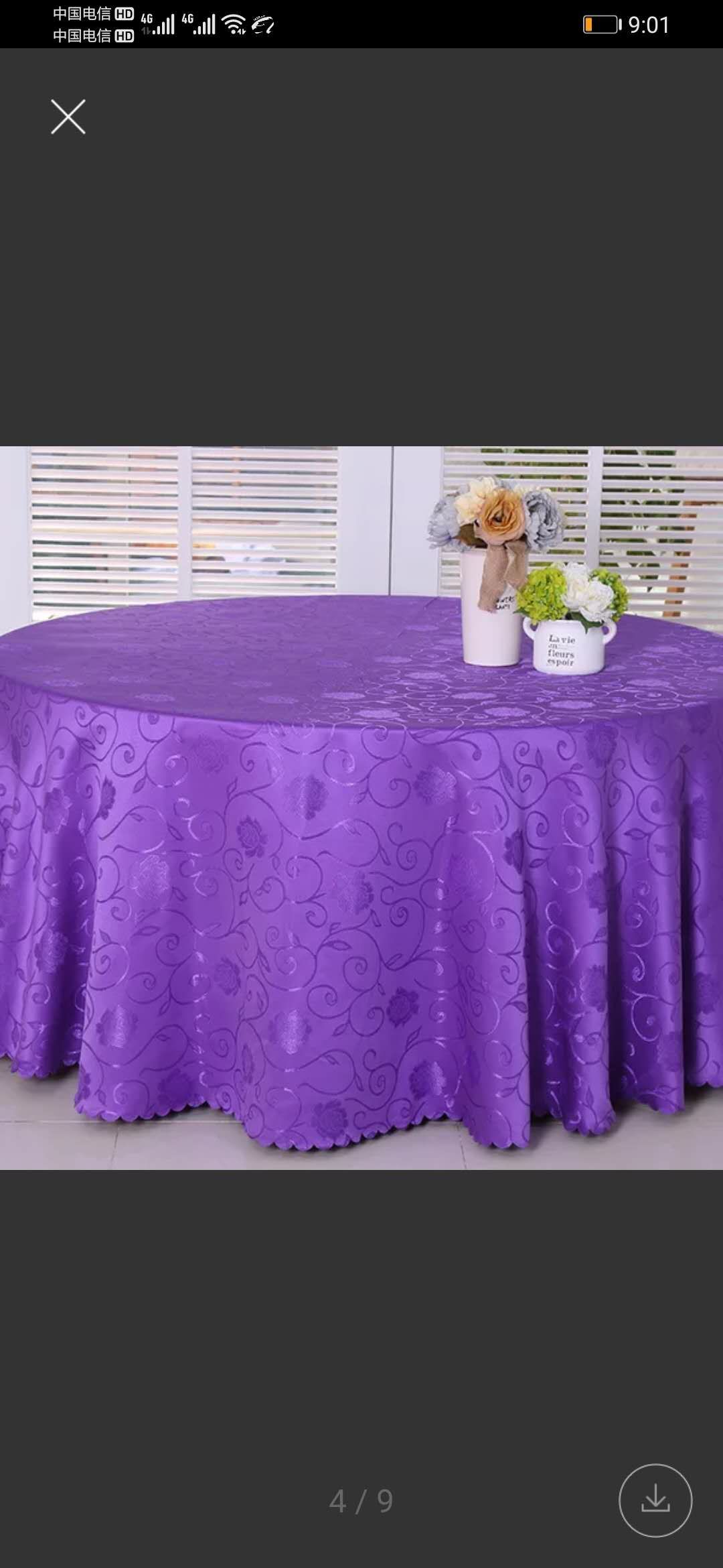 酒店台布白底实物图