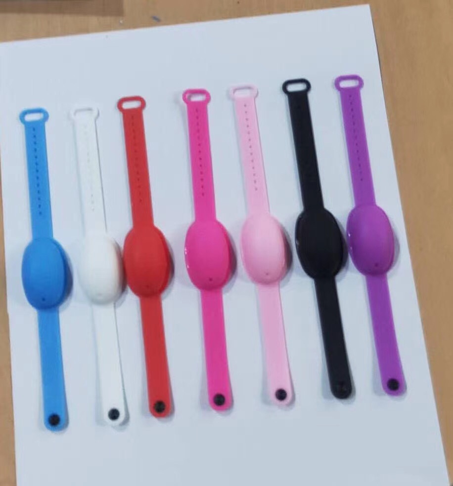 Hand sanitizer straps round