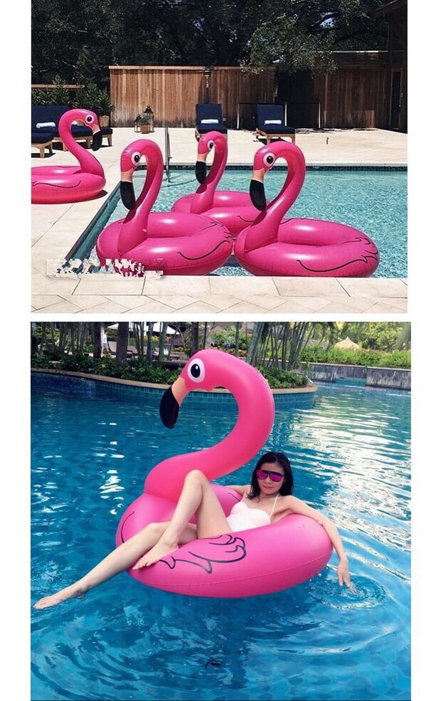 Factory wholesale 90cm inflatable PVC flamingo swimming rings and unicorn mount water rings undefined