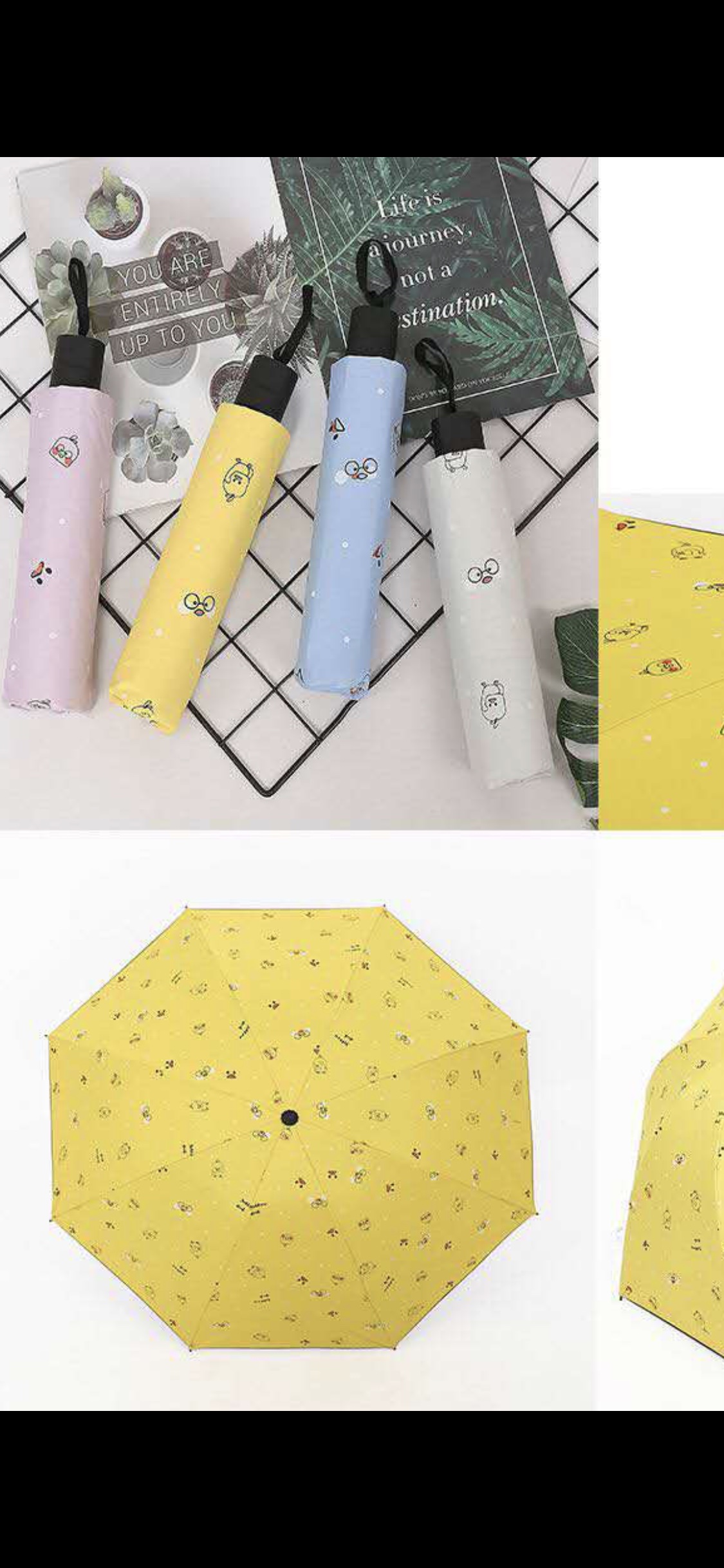 Three-Fold Cartoon Umbrella