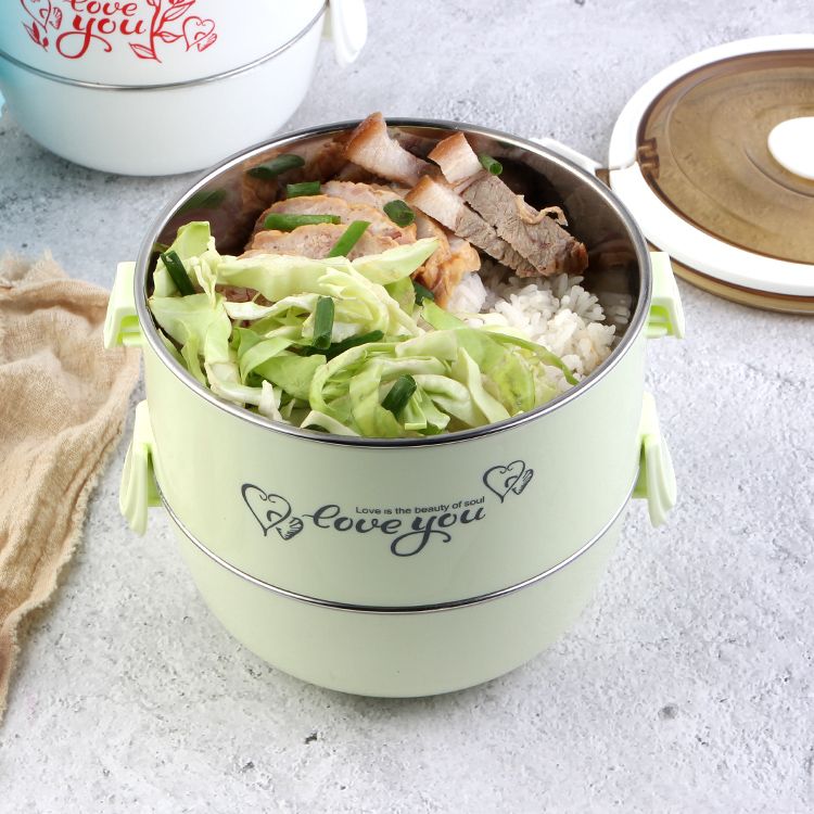 批发学生春游户外旅行便当盒 家用宿舍泡面饭菜保温盒