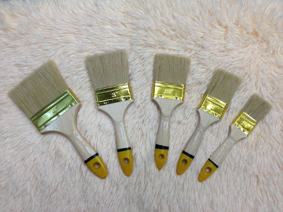 Paint brush 636# medium and high grade white wool paint brush