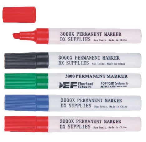 3000 Markers, Oil-Based Markers, Colorful Markers, Pens, Round Tip, Knife Tip Markers