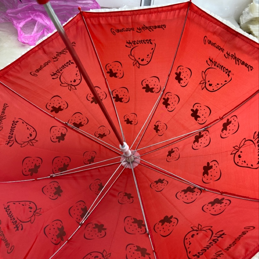 50 cm 8 pieces strawberry 🍓 umbrella, children 's lace cute umbrella Specification image
